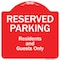 Signmission Reserved Parking Residents And Guests Heavy-Gauge Aluminum Sign, 18" x 18", RW-1818-9767 A-DES-RW-1818-9767 - alternate 1